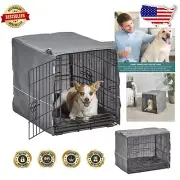 Stylish 24-Inch Dog Crate Kit Includes Bed & Waterproof Cover for Small Dogs