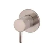 MEIR Round Brass Basin/Bath Short Pin Lever Mixer - Wall Mounted - Champagne