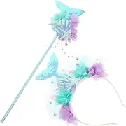 1 Set Headband Costumes Mermaid Costume Headband Decor Costume Mermaid Sequin Mermaid Tail Hair Accessories Mermaid Hair Mermaid Wand Fairy Dress Doll Plastic