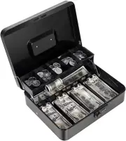 Cash Box with Money Tray and Combination Lock Metal Money Box for Cash Register