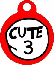 Cute Custom Personalized Pet ID tag for Dog and Cat Collars ROUND Tags CUTE 3