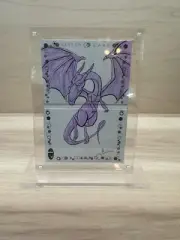 Marvel Magnetic Sketch Booklet Card Holder Display W Stand 2 Panel 1 Hinge Clear
