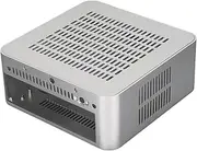 RIZGHWOY Exquisite Mini ITX Desktop Case for Home Video Computer Good Heat Dissipation Sturdy Aluminum Alloy Material Silver Color