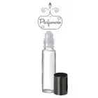 6 Glass Roll On Bottle Empty Cap Plastic Roller Refill Perfume Oil 1/3 OZ 10 ml
