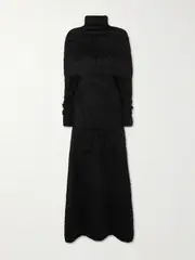[TOTEME] TOTEME - Alpaca-blend Turtleneck Maxi Dress - Black - xx small xx small Black