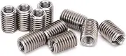 Stainless Steel Reducer Nut, 10Pcs M8 Female to M12 Male Thread Conversion, Repair Insert Kit Pipe Fitting Adapter