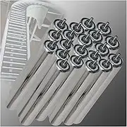 20 Pcs Galvanized Steel Conveyor Roller, Heavy-duty Conveyor Rollers Diameter 2.4in 2in 1.5in 1.3in 1in, Strong & Reliable Roller for Loading Applications and Construction(20 pcs D-1in/25mm,L-17.7in/4