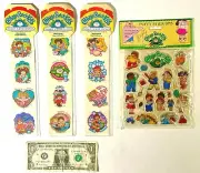 Lot 4 Vintage CABBAGE PATCH STICKER Sheet PUFFY SCRATCH 'n SNIFF Sealed 1984