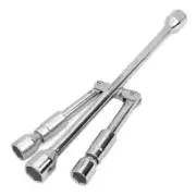 4-Way Car Tire Wrench Nut Remover Portable Folding Socket Wrench Lug Wrench