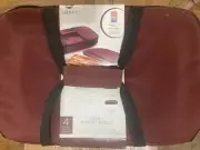 Libbey Baker's 9x13 Casserole Baking Dish Gift Set W/Tote & Gel Pack New! RED!