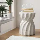 round Side Table, Small Hourglass End Table, Vintage Terrazzo Coffee Tables, Bed