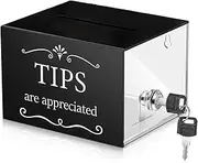 Donation Box Acrylic Ballot Raffle with Lock Safe Reliable Voting Portable Suggestion Box Convenient Practical Donation Suitable for Office ﻿