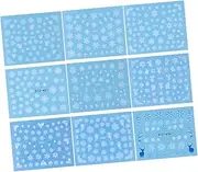 Healeved 1set Snowflake Nail Art Stickers for Christmas Manicure Water Transfer Decals for Natural Fake Nails Fun Patterns 60sheets