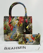 BRAHMIN Small Caroline WHIMSICAL Melbourne & Ady Wallet ~ Genuine Leather