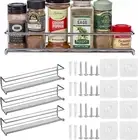 4Pack Spice Rack Seasoning Organizer Wall Mount, Hanging Spice Organizer Shelf f