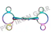 RAINBOW SHOW JUMPING HORSE ELEVATOR BIT SNAFFLE WITH OVAL LINK STEEL ( SOLID )