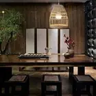 Rattan Lampshade Boho Scandi Hanging Handmade for Home Living Room