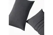 Set of 2 100% Jersey Cotton Soft Breathable Stretchy Standard Pillowcase - Black Marble