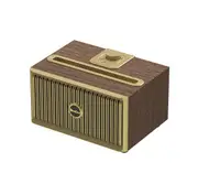 V6 Bluetooth Speaker Retro Wooden Wireless Portable Outdoor Home Desktop Audio Bass Radio