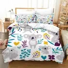 Cartoon Koala Quilt/Doona/Duvet Cover Single/Double/Queen Bedding Set Pillowcase