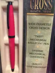 CROSS Solo Ballpoint Pink & Black Pen Sealed -New Old Stock W/Extra Refill