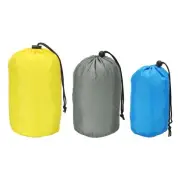 3pcs Stuff Sack S/M/L Waterproof Outdoor Storage Sack Sky Blue Gray Yellow