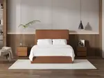 My Style Tapered Headboard & Drawer Base - Queen / Gingerbread / Gas Lift Base