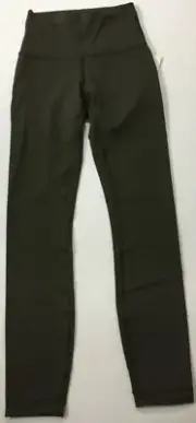 Lululemon Wunder Train HR Tight 25” Everlux LW5CQDS DKOV Olive Green Size 20