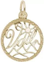 10K or 14K Gold Vail Faceted Charm by Rembrandt