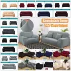 1-4 Seater Sofa Covers Spandex Stretch Couch Furniture Slipcovers Solid Color US