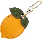 [FOMIYES] Cute Lemon Keychain Access Card Sleeve Key Ring Case Key Holder for Keys Wallet Bags Fruit Shaped Tracker Case for Daily Use