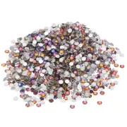 SS16/1440Pcs Glass Diamante Rhinestone, Man Made Gems, Blue Pink Gradient