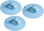 3pcs Rabbit Shape Odor-Proof Floor Drain Cover Silicone Sink Plug for Kitchen Bathroom