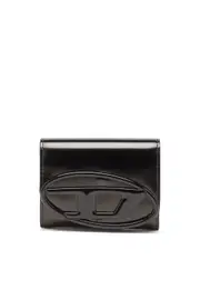 [Diesel] Diesel - Bi-fold card holder in mirrored leather - Small Wallets - Woman - Black UNI Black