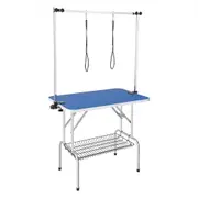 VEVOR Pet Grooming Table Two Arms with Clamp, 915 x 610mm Dog Grooming Station, Foldable Pets Grooming Stand for Medium and Small Dogs, Free Two No Si