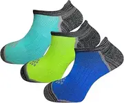 [True Energy] Women's No Show Tab Running Socks with Infrared Thread- Pain Relief & Circulation Help, (3-Pack) (S/M)