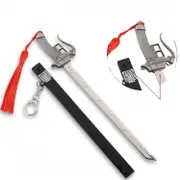 Attack on Titan Metal Sword Keychain Mini Katana Keyring Fidget Toy 22cm