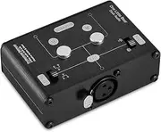 2 Way XLR Balanced Stereo Audio Switcher Passive A/B Mini Switch Box Mixer Sound Splitter (KN102, 1-IN-2-OUT)