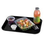 Cambro 1216FF110 Black 12 x 16" Fast Food Tray - Dozen"