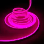 Pink Neon LED Strip Lights，5M 12V DC 600 SMD2835 LEDs Waterproof Rope Light f...