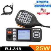 BAOJIE BJ-318 Mini Mobile Radio 25W 136-174&400-490Mhz Car Radio with USB Cable