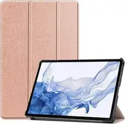 [LANHOMEX] Case for Samsung Galaxy Tab S9 11-Inch,Triple fold Bracket Function,Samsung Galaxy Tab S9 case Cover，Beautiful, Ultra-Lightweight.(Rose Gold)