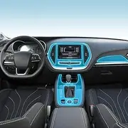 Car Interior Film Dashboard Piano Board Shift Center Console Anti-Scratch Transparent TPU Protection Film Accessories，for Jetour X70M 2022-2025 (Style for RHD)