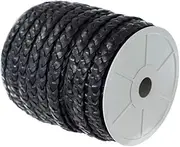 Craft County Flat Braided Leather Jewelry Craft Cord - Widths of 5 or 10mm - Lengths of 5, 10, or 25 Yards - Variety of Colors - Necklaces, Belts, Bracelets, Crafts and Jewelry Making, Black, 5mm X 5 Yards