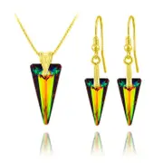 24K Gold Pendant Necklace Jewellery Set Vitrail Medium
