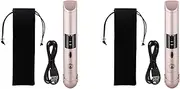 Binxind 2X Portable Cordless Hair Straightener for Travel Mini USB Rechargeable Flat Iron with Ceramic Plates
