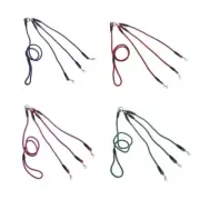 Triple Dog Leash Detachable 3 in 1 Dog 6 Long Nylon Rope Non-slip Handle
