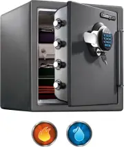 Waterproof Fireproof Digital Safe Box, 1.23 Cubic Feet 17.8 X 16.3 X 19.3 Inches