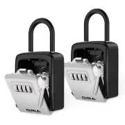 ORIA Key Lock Box, 4 Digit Combination Key Storage Boxes [Newest], 2 Pack Key...