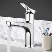 ACA Pull Out Bathroom Basin Mixer Tap Square Spout Vanity Sink Silver Faucet